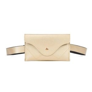 Creme belt pouch